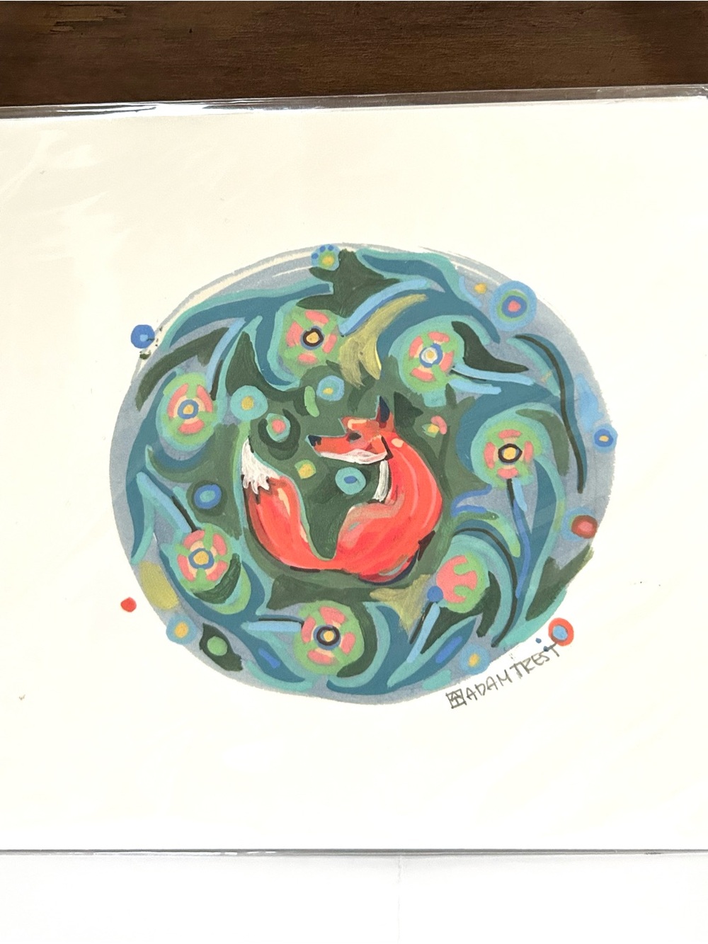 Adam Trest Whimsical Contemporary Art Print Fox “Summer Underbrush” Signed New
